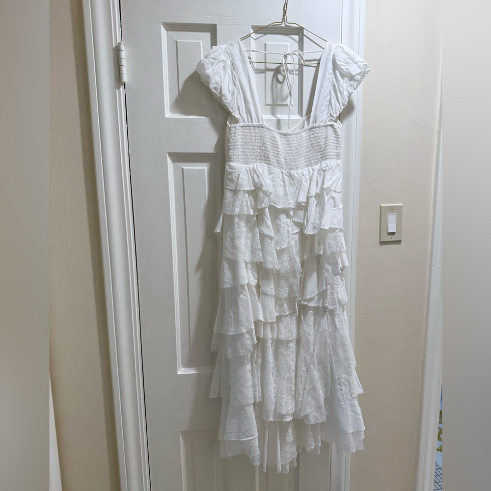 Anthropologie Square-Neck Ruffle Midi Dress - Picture 5 of 5